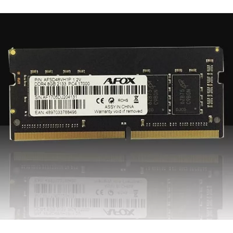 Laptop SODIMM DDR4 8 GB 2400 MHz AFOX AFSD48EK1P 260-Pin SO‑DIMM 1,2 V
