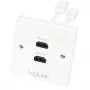LogiLink AH0015 HDMI-Anschlussdose, Unterputz, 2 Ports, Weiß