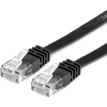 Value 21.99.0960 RJ45-Netzwerkkabel, Patchkabel CAT 6 U/UTP 0,50 m schwarz 1 Stk.