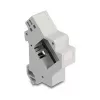 DeLOCK 67043 Keystone Halterung für Hutschiene mit Erdung, grau