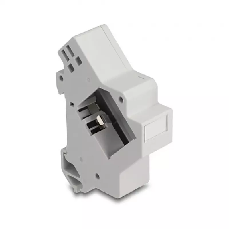 DeLOCK 67043 Keystone Halterung für Hutschiene mit Erdung, grau