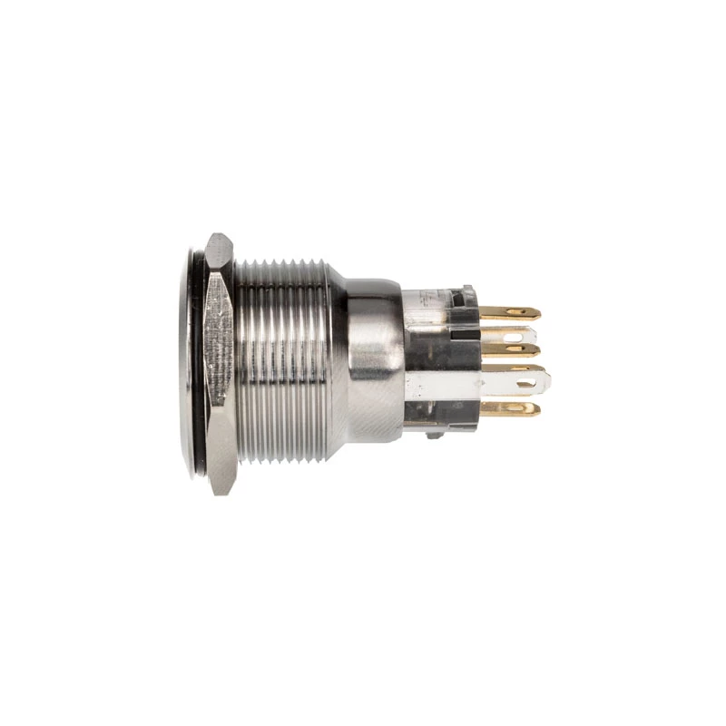 Taster DimasTech PD211 22 mm Silverline Dot RGB — vandalensicherer Panel-Taster
