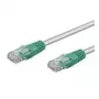 Wentronic Goobay CAT 6 Crossover-Patchkabel, U/UTP, Grau, Grün, Grau-Grün, 1 m - CCA Kupfer-Mix-Material (68471)