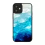 iKins Schutzhülle für Apple iPhone 12 mini — blauer See mit schwarzen Akzenten