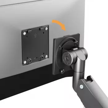 Maclean MC-968 Doppelarm Monitorhalterung mit Gasfeder 17-57 27 kg Schwerlast Stabil Vollbeweglich Halterung Max VESA 200x200