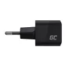 Ladegerät für Mobilgeräte Green Cell CHARGC06, USB-C 33W, Quick Charge 3.0, AC-Eingang 100–240V, schwarz