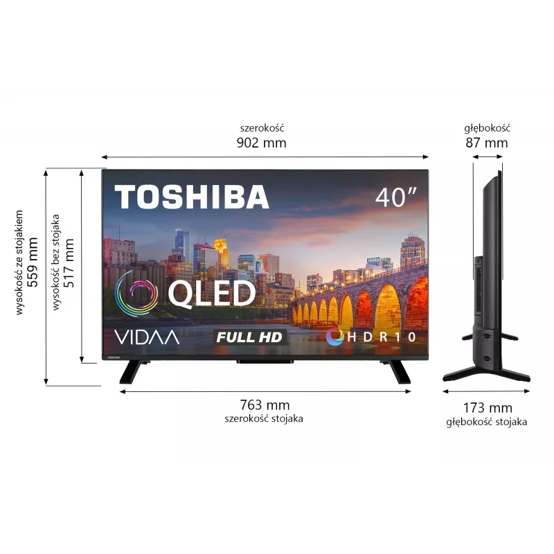 TV QLED 40 Zoll 40QV2F63DG