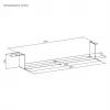 Maclean kompakter Kabelorganizer unter dem Schreibtisch, max. Belastung 5 kg, schwarz, MC-107 B