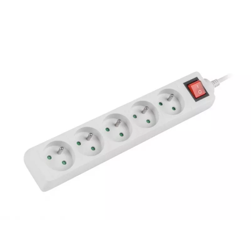 Power Extension Lanberg PS1-05E-0150-W 1,5 m 5 AC-Steckdosen Innenbereich Weiß