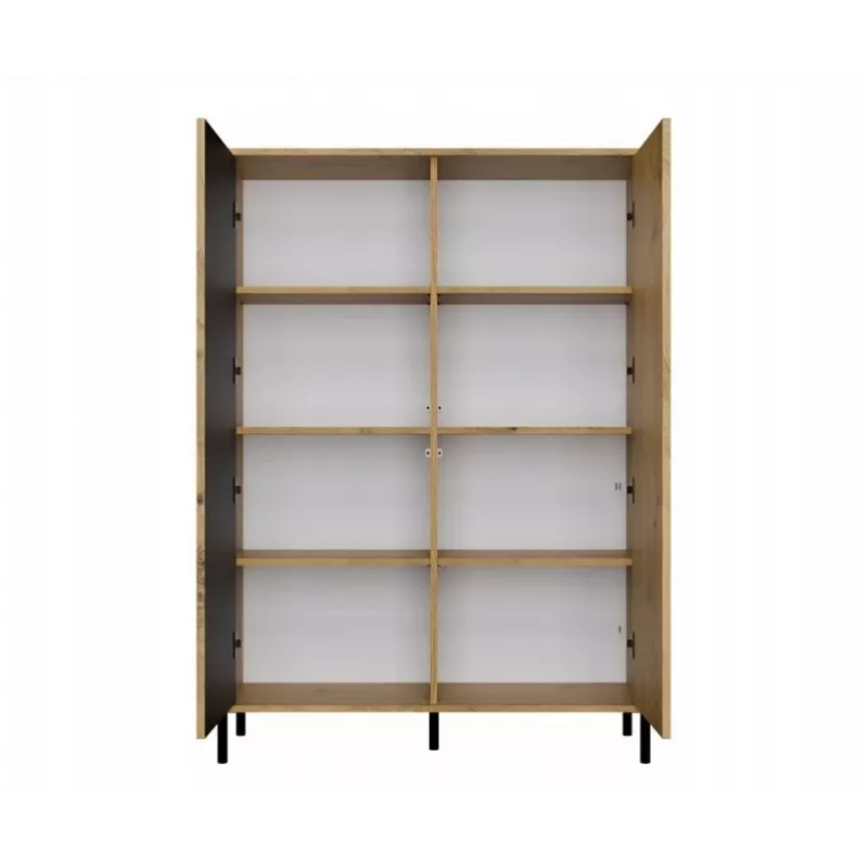 KAMARO 2DD schlank/GŁ Eiche ARTISAN DISPLAY CABINET