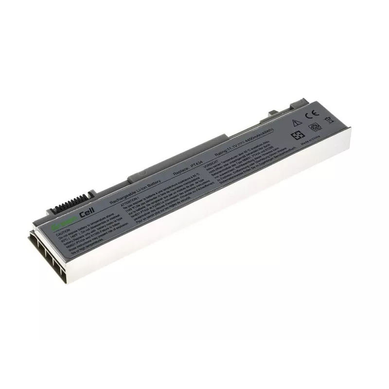 Laptop-Akku Green Cell DE09 für DELL Latitude E6400 E6410 E6500, Li‑Ion 4400 mAh, 11,1 V, 6 Zellen, silber
