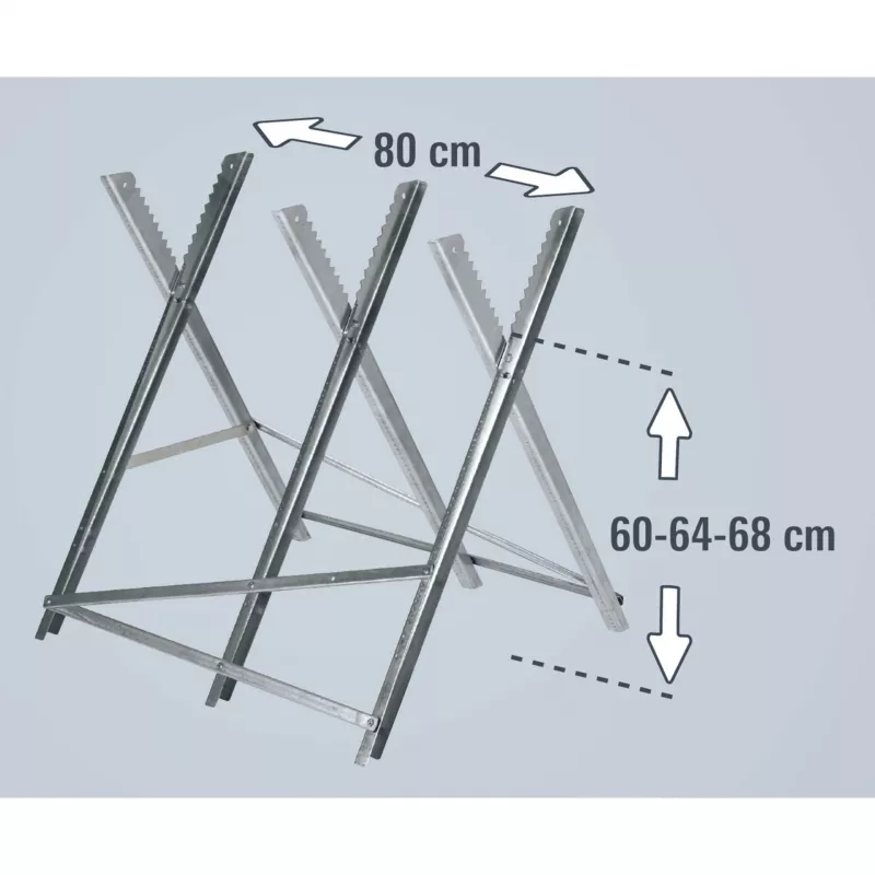 Einhell 4500067 Kettensägebock, silber, Metall verzinkt