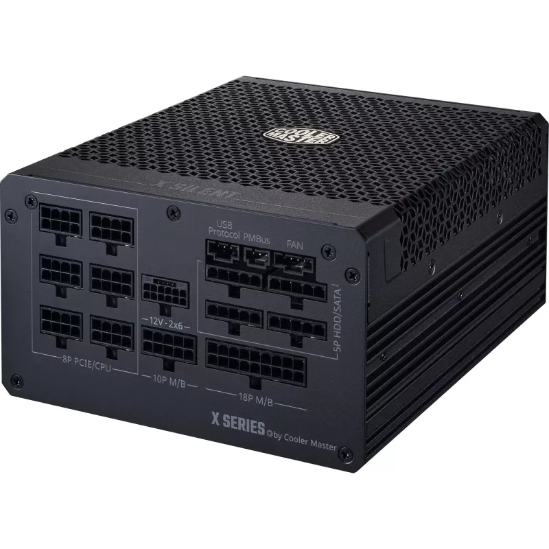 Cooler Master X Silent Edge Platinum 1100 MPS-B001-AZBP-NBEU PC-Netzteil, 1100 W, 80 PLUS Platinum, ATX 3.1, modular, 12VHPWR, 20+4-Pin, Schwarz