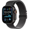 Schwarzes Titan-Milanaise-Armband 49 mm – L