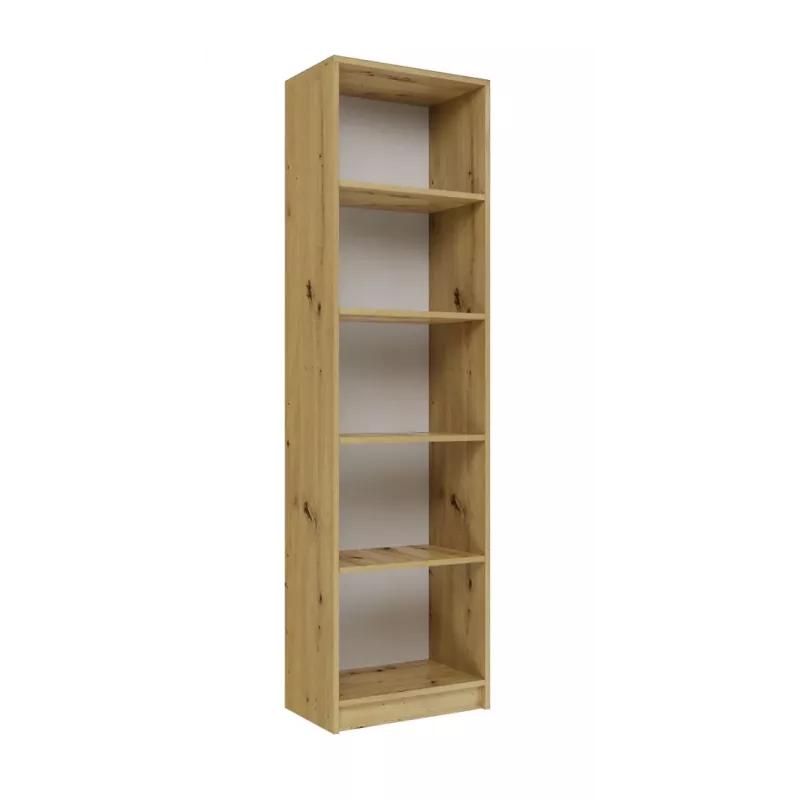Bücherregal Top e shop R50 ARTISAN — Eichenfinish, 5 Regalböden, Spanplattenrahmen