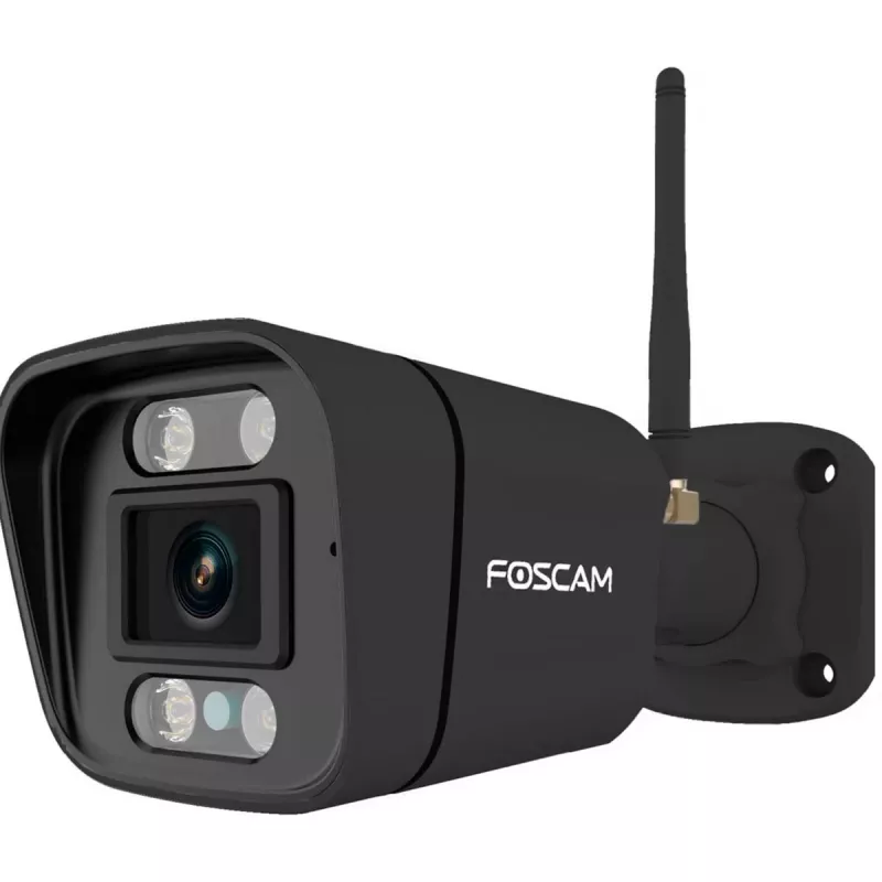 Foscam V8P Outdoor-Bullet-WLAN-Kamera, 8 MP 4K (3840x2160), Dualband-WLAN, Scheinwerfer, Sirene, Nachtsicht, Schwarz