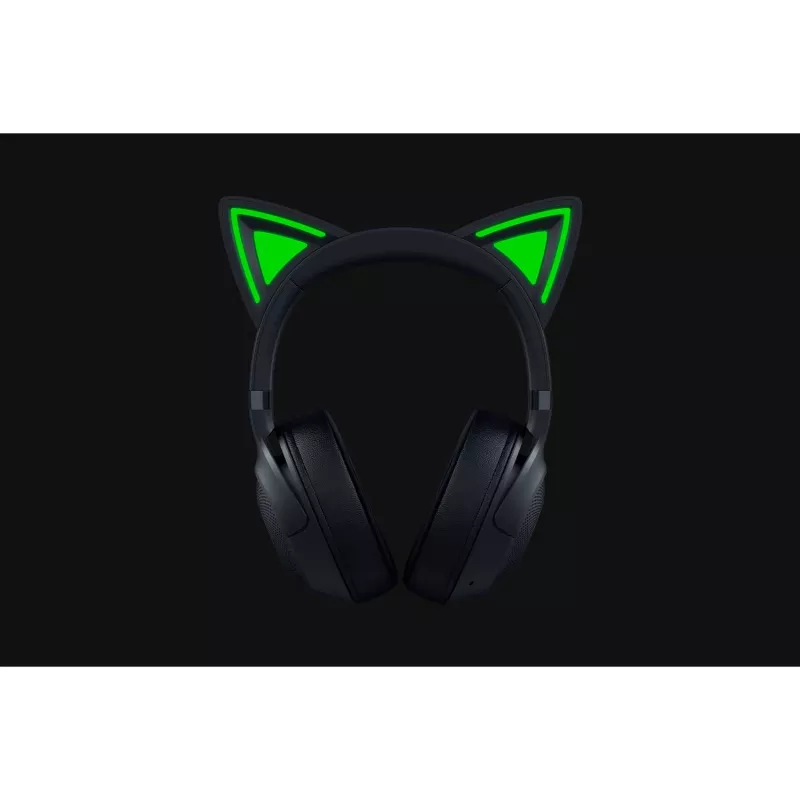Razer Kraken Kitty V2 BT kabelloses Gaming-Headset, Bluetooth 5.2, Over-Ear, Mikrofon, Geräuschunterdrückung, Chroma RGB, 20–20.000 Hz, Schwarz