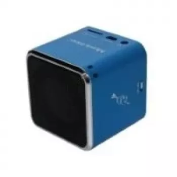 Technaxx Mini Musicman Aktivlautsprecher für USB und SD, batteriebetrieben, Blau (3530)