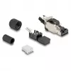 DeLOCK 86016 Drahtverbinder RJ45/LSA Schwarz Silber Stecker