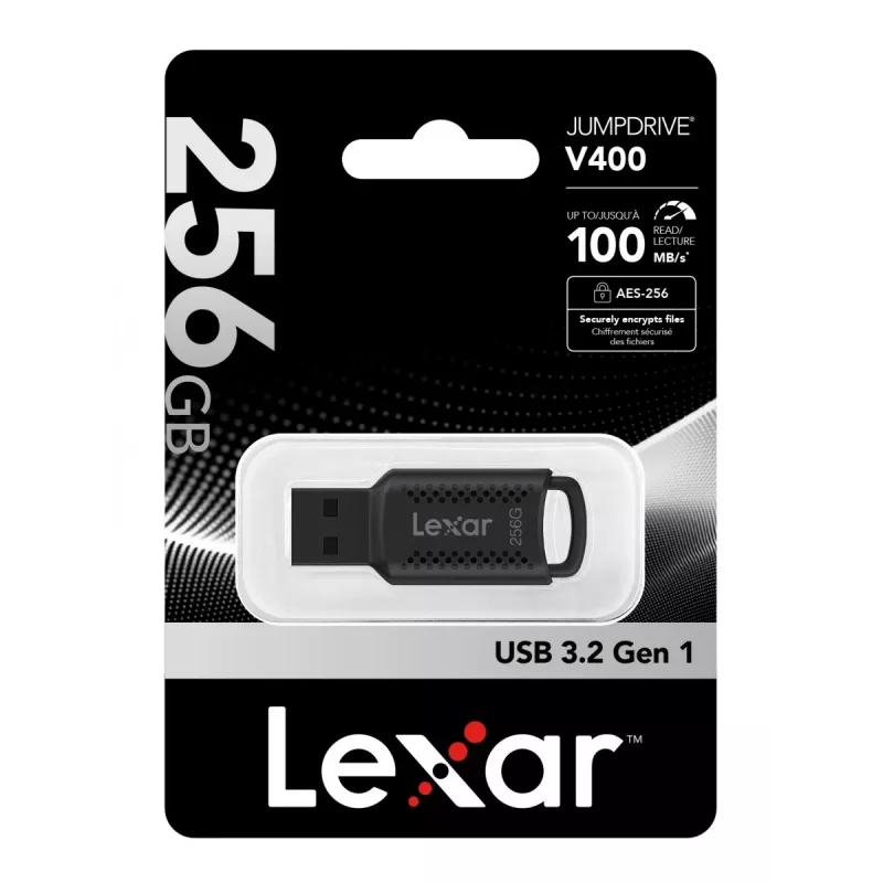 Lexar JumpDrive V400 USB-Stick 256 GB USB Type-A 3.2 Gen 1 (3.1 Gen 1) Schwarz