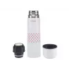 Beper BI.504 Isolierflasche 500 ml, Edelstahl, mit Becher, rot gepunktet