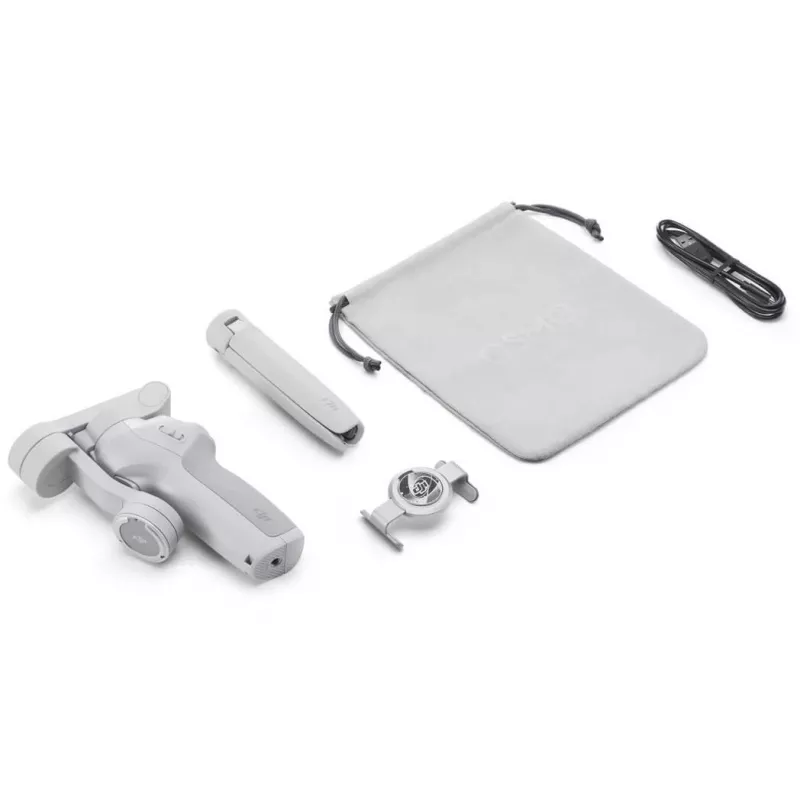 DJI OM SE Gimbal Grau Bluetooth inkl. Handyhalter Tasche Maximallast 290 g
