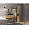 Topeshop NEL I ANT/ART Badezimmerschrank Graphit, Eiche