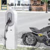 AKYGA AK-SC-E28 Typ-2-auf-Schuko-Adapterkabel für EV-Ladegeräte 16A 0,3m Schwarz