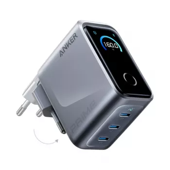 Anker Prime Charger 160 W, 3 Anschlüsse, Silber (A2687341)
