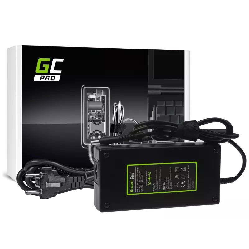 Netzteil Green Cell AD111P 150W 19.5V 7.7A Universelles Laptop-Netzteil Schwarz
