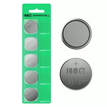 Knopfzellen-Batterie Green Cell CR2430 3V — 5er-Pack