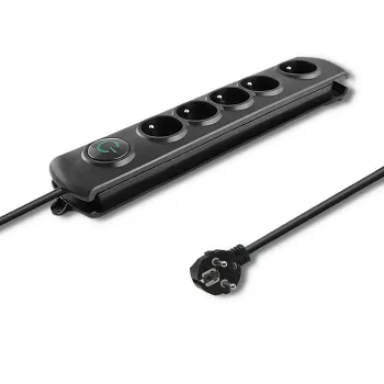 Überspannungsschutz Qoltec 50269 Schwarz 5 AC-Steckdosen 230V