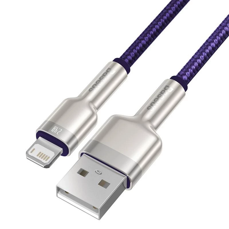 USB-A-auf-Lightning-Kabel Baseus 1 m — USB-Datenkabel, lila