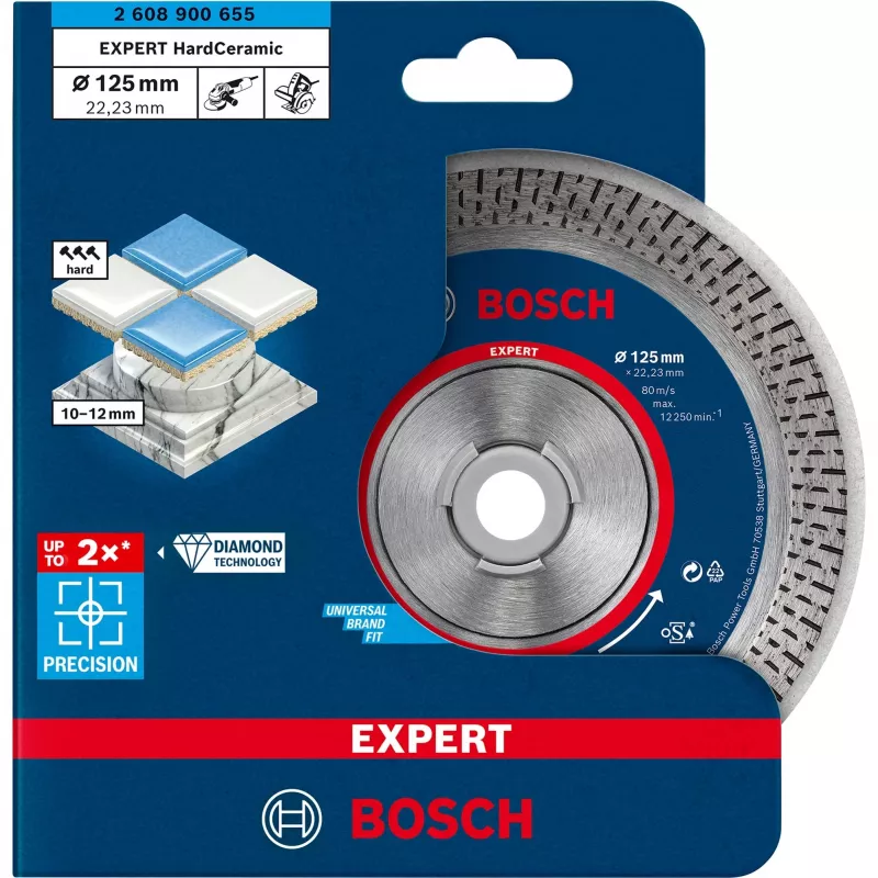 Bosch EXPERT HardCeramic 2608900655 Diamant-Trennscheibe, 125 x 22,23 x 1,4 mm