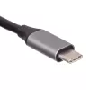 Akyga AK-AD-66 USB-C-Hub mit 3x USB 3.0 und Gigabit-Ethernet, 15 cm, schwarz