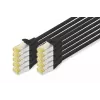 DIGITUS CAT 6A S/FTP Patchkabel DK-1644-A-0025-BL-10, 0,25 m, Schwarz, 10 Stück