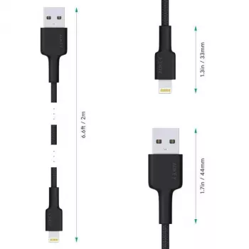 Lightning-Kabel AUKEY CB-AL05 1 m Schwarz