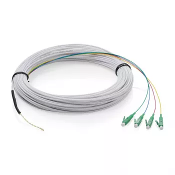 FTTH-Drop-Kabel DIGITUS Singlemode, 4 Fasern mit 4 LC/APC-Steckverbindern, 30 m