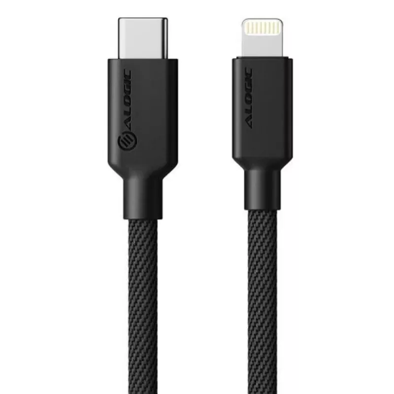 Alogic USB-Kabel 2.0 USB-C Stecker – Lightning Stecker 1m schwarz