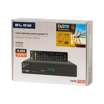 Digitaler TV-Tuner BLOW 4625FHD DVB-T2 H.265 terrestrischer Receiver, HDMI, USB, SCART, Ethernet, S/PDIF