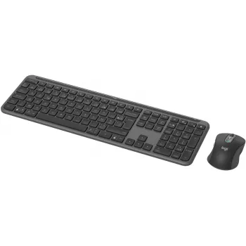 Logitech Signature schlank Combo MK950 - Tastatur-Maus-Set - 100% - Volle Größe - Kabellos - Bluetooth 5,1 LE - AZERTY - Französisch - Graphit (920-012485)