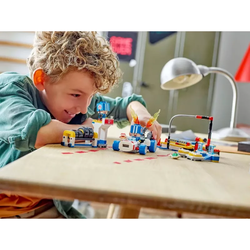 Konstruktionsspielzeug LEGO-Set 72035 Super Mario Mario Kart Toads Werkstatt, interaktive Level und Figuren