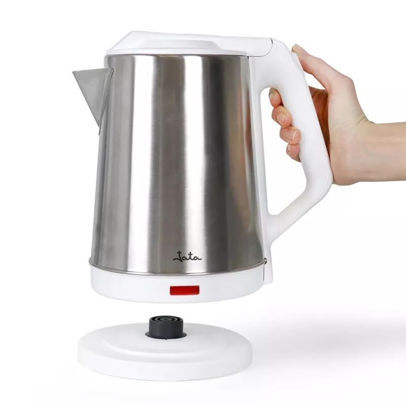 Jata JEHA1723 Wasserkocher, 2 l, 1500 W, Edelstahl, Weiß