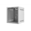 Lanberg WF10-2306-10S 10" Wandschrank (Rack) 6U, 336×280×310 mm, Glastür, 20 kg, grau (RAL 7035)