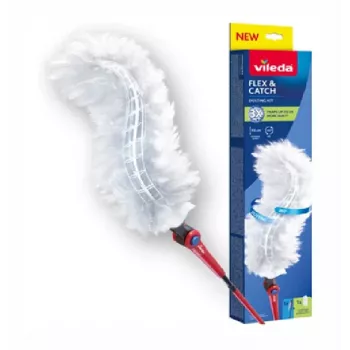 Vileda Kehrschaufel mit langem Stiel + 1 Flex&Catch Nachfüllpack