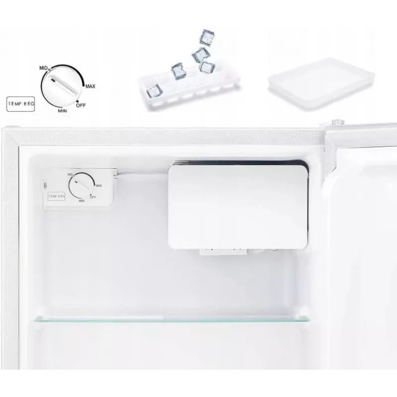 Kühlschrank HEINRICH'S HKB 4188 weiß — manuelle Abtauung, 45 L, 1 Ablage, 39 dB, 500×445×468 mm