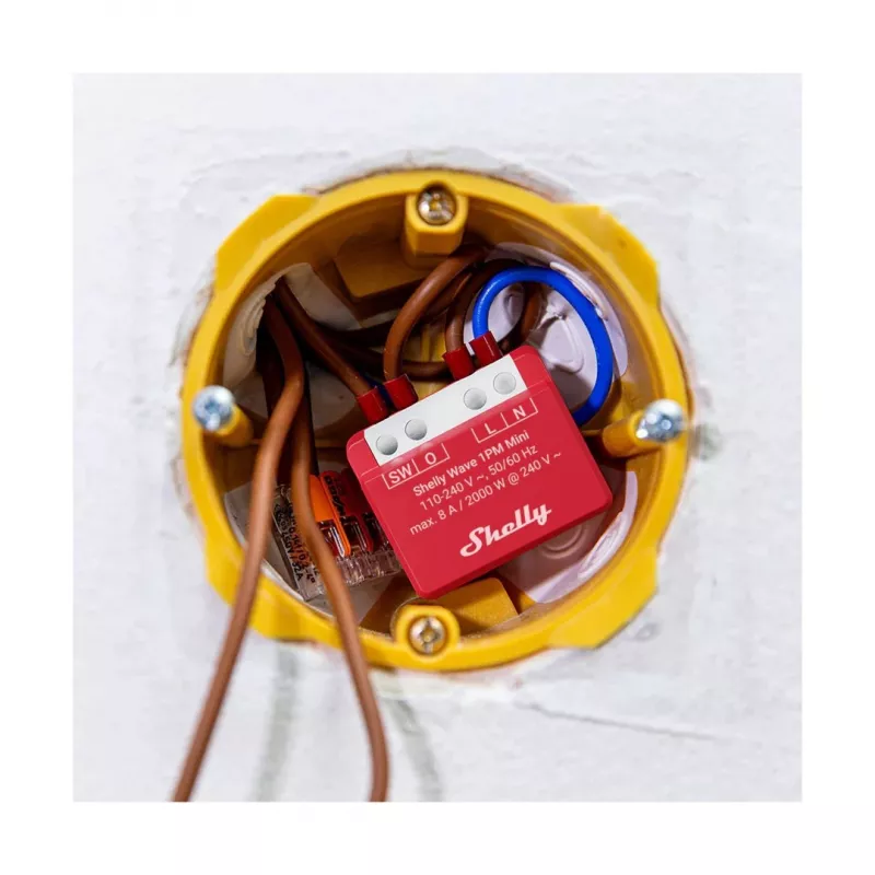 Shelly Wave 1PM Mini LR Z-Wave-Relais, Leistungsmessung
