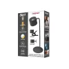 Beper P201UTP304 aufladbare LED-Lampe mit magnetischem Fuß, Klemme und Wandhalterung, 2,3 W, dimmbar, schwarz