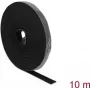 Delock Klettband auf Rolle, 10 m x 15 mm, Schwarz