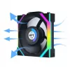 Lian Li UNI FAN SL Wireless LCD 120 12RSLLCD1W1B Reverse Blade Gehäuselüfter, 120 mm, ARGB, PWM, schwarz